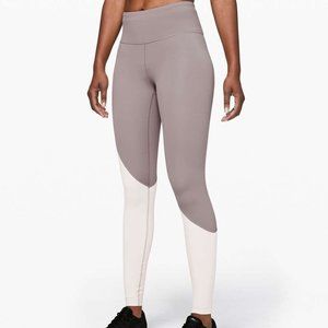 Lululemon Speed Wunder Tight 28" Asym Nulux Womens Size 6 Legging‎ Colorblock